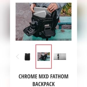 Chrome - Black Backpack, Unisex Fathom Backpack.